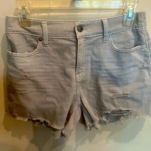 Aerie Grey Distressed Denim Cut off Shorts, Sz XS